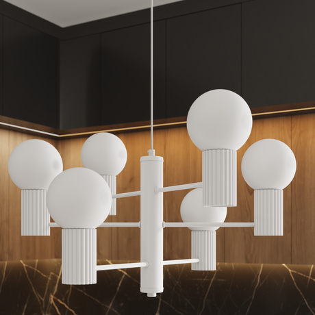 Kronleuchter HALO 6 weiß