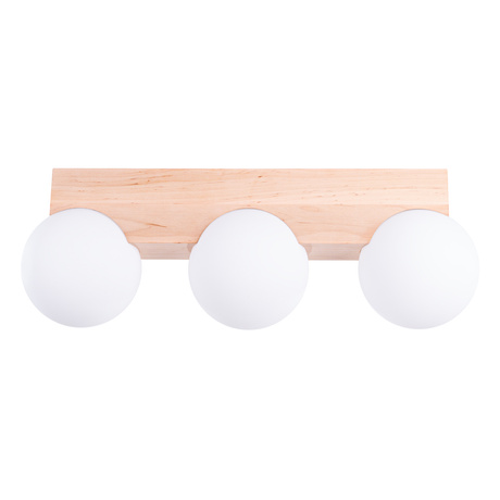 Plafond BULBO 3 Naturholz
