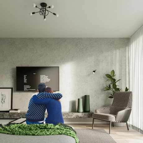 Wandleuchte LOOP schwarz