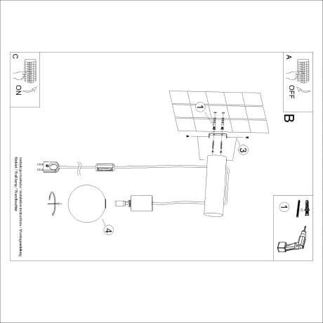 Wandleuchte NIMBI G9 schwarz mit Schalter