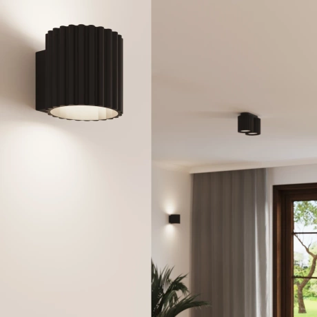 Wandleuchte AURA schwarz G9