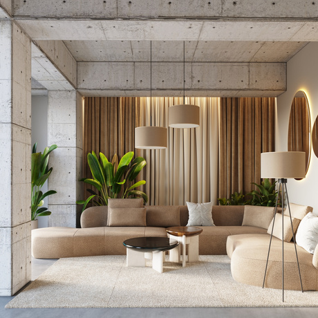 Pendelleuchte NEVIA beige