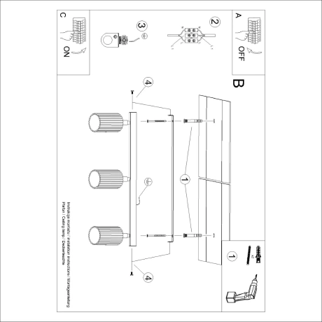Plafond KARBON 3L roter Ocker