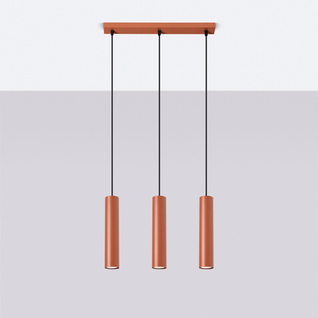 Pendelleuchte LAGOS 3L roter Ocker
