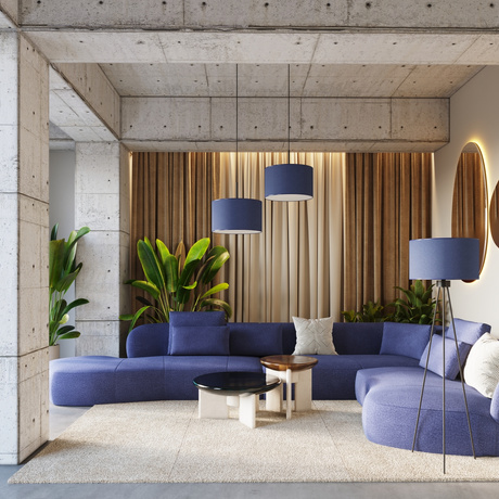 Pendelleuchte NEVIA marineblau