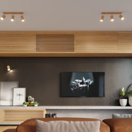 Deckenleuchte BERG 6 Naturholz