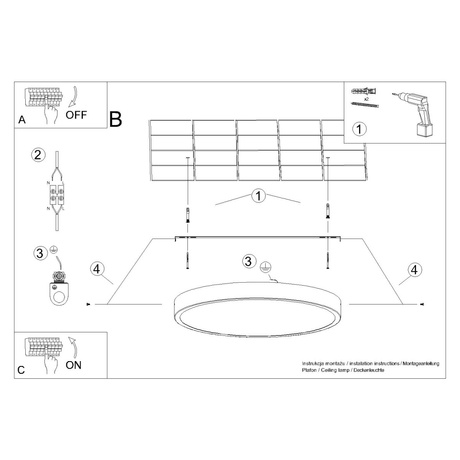 Plafond ONYX 30 weiß LED 3000K