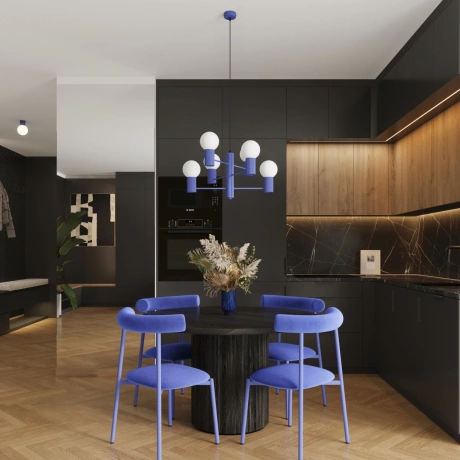 Kronleuchter HALO 6 ultramarin