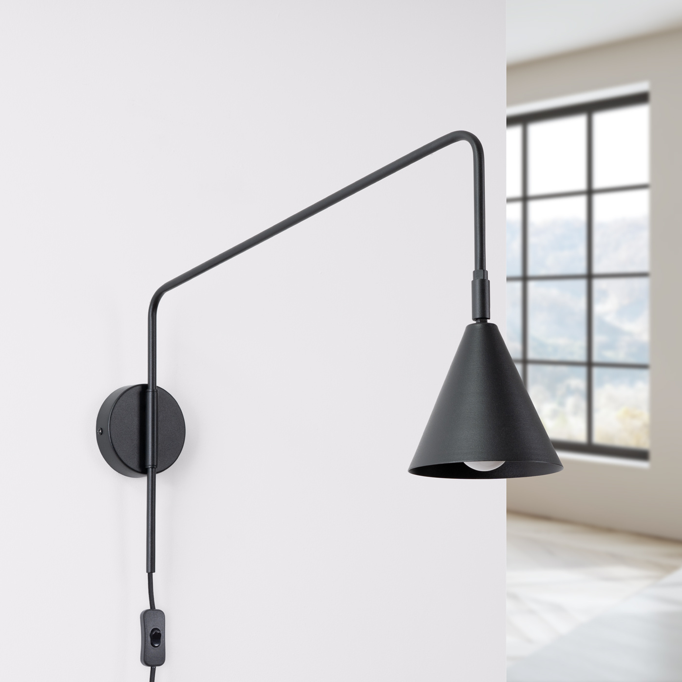 Wandleuchte NOX schwarz