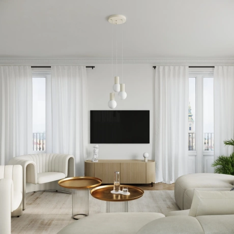 Pendelleuchte HALO 3P beige