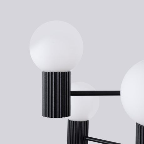 Kronleuchter HALO 6 schwarz