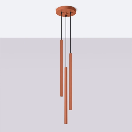Pendelleuchte PASTELO 3P roter Ocker