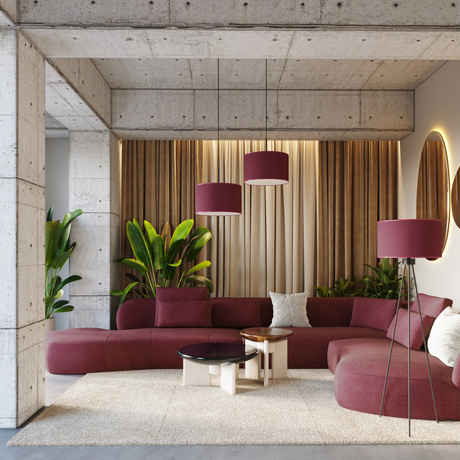 Pendelleuchte NEVIA burgunderrot