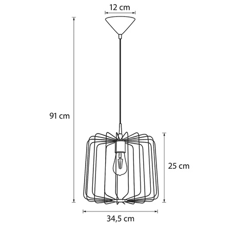 Pendelleuchte SKAAR schwarz