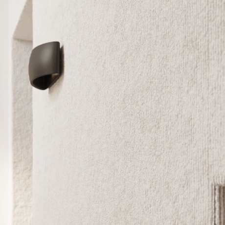 Wandleuchte Keramik PONTIUS schwarz