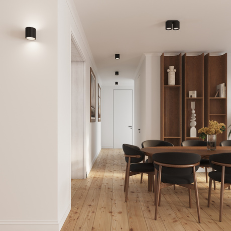 Plafond AURA 2 schwarz GU10