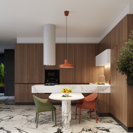 Pendelleuchte BILO roter Ocker