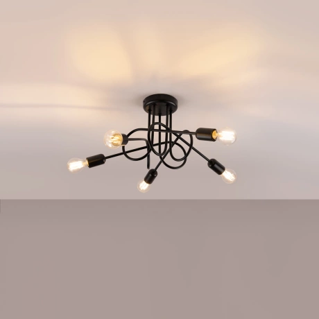 Kronleuchter LOOP 5 schwarz