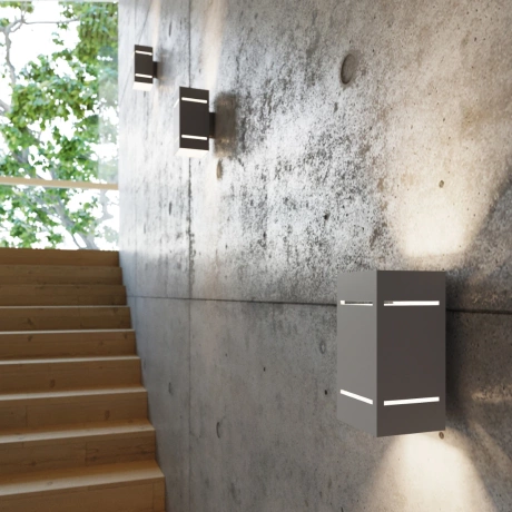 Wandleuchte BLOCCO grau