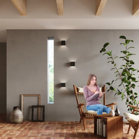 Wandleuchte LUCA schwarz LED IP54