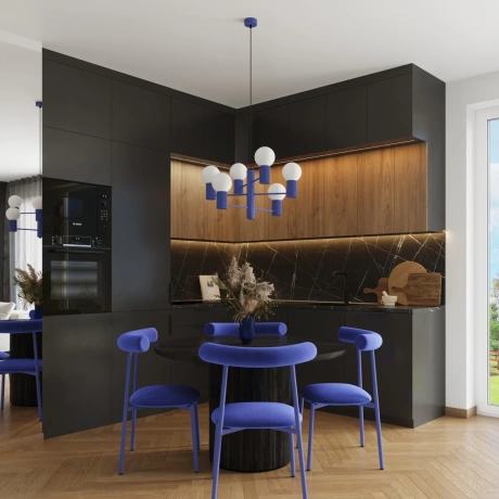 Kronleuchter HALO 6 ultramarin