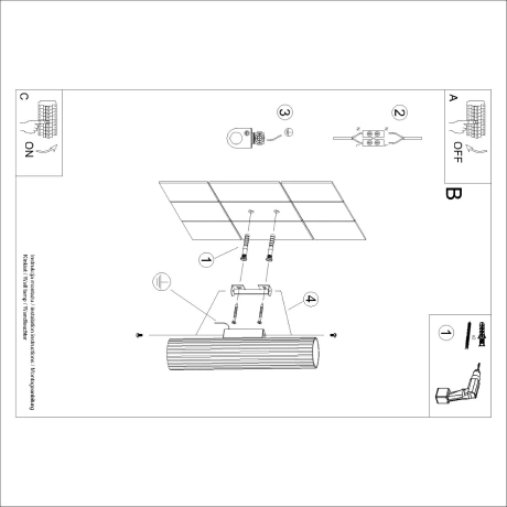 Wandleuchte KARBON 30 weiß