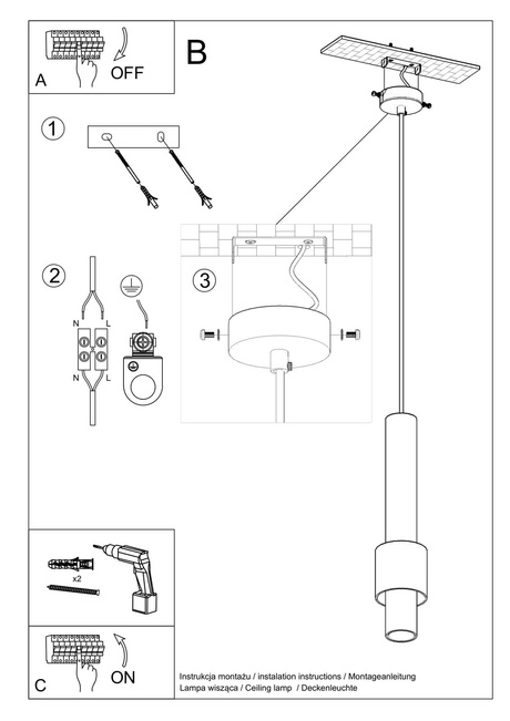 Pendelleuchte SHIZAR weiß