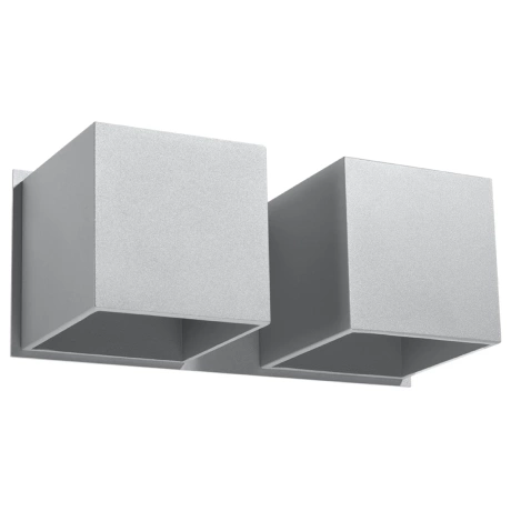 Wandleuchte QUAD 2 grau
