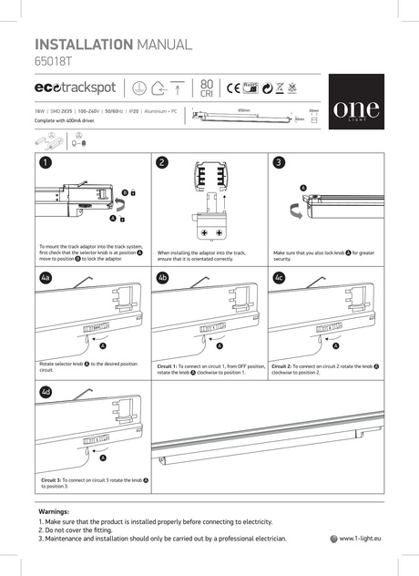 LUMO weiße LED 3000K-4000K-5000K 16W 1600lm