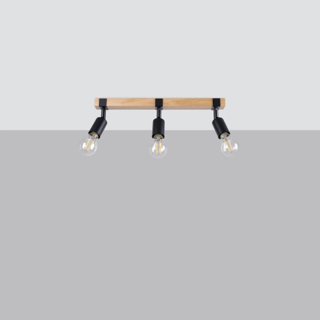 Deckenleuchte ZUCA 3 schwarz