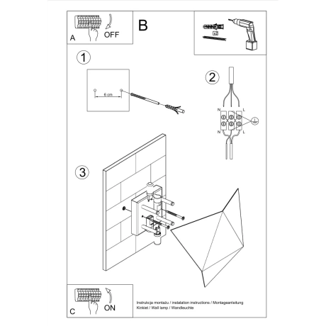 Wandleuchte SOLIDO schwarz