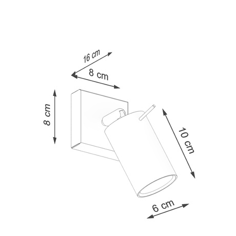Wandleuchte RING roter Ocker