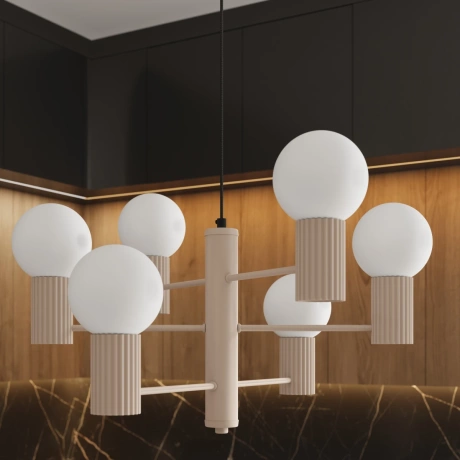 Kronleuchter HALO 6 taupe