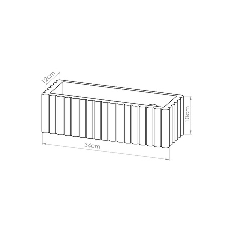 Wandleuchte Keramik RIGATA beige