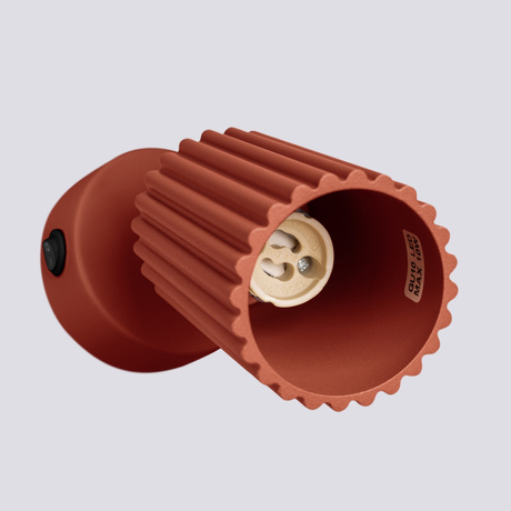 Wandleuchte KARBON roter Ockere mit Schalter