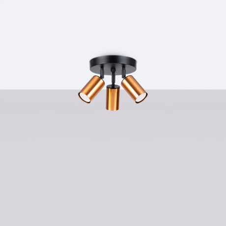 Plafond WINX 3P schwarz/kupfer