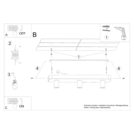 Deckenleuchte TAVO 3