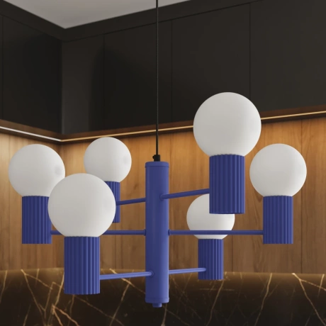 Kronleuchter HALO 6 ultramarin