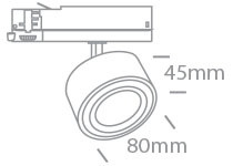 GLIM schwarze LED 3000K 15W 1500lm