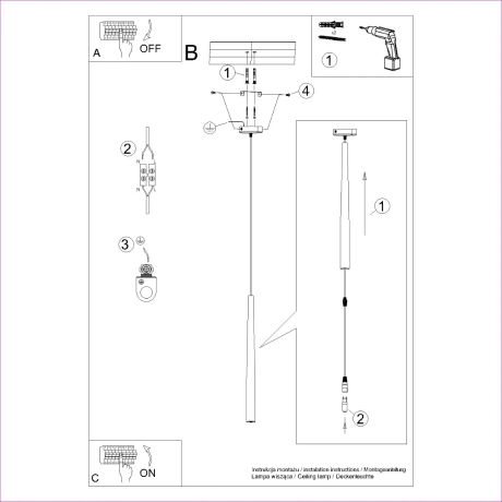 Pendelleuchte BLISS 1 Schwarz