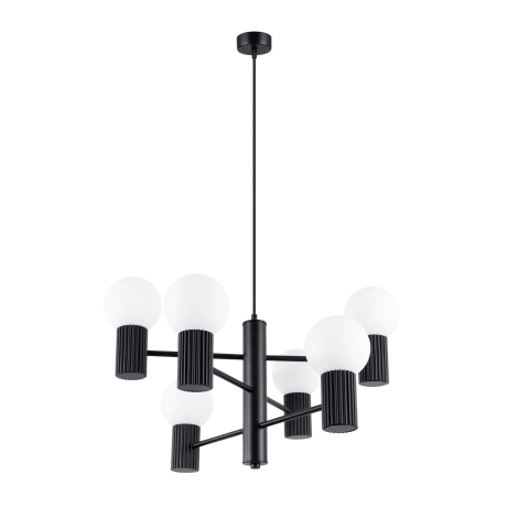 Kronleuchter HALO 6 schwarz