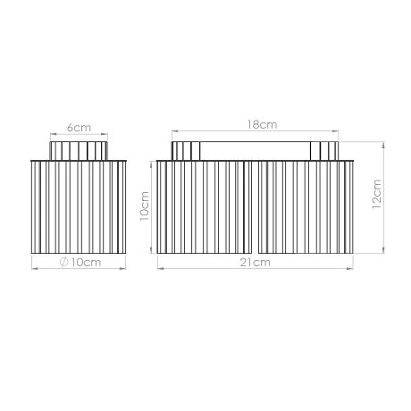Plafond AURA 2 weiß GU10