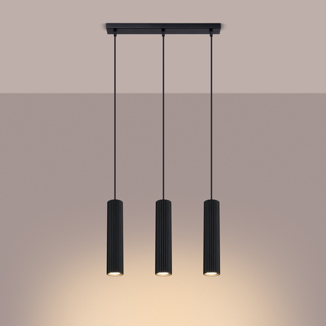 Pendelleuchte KARBON 3L schwarz