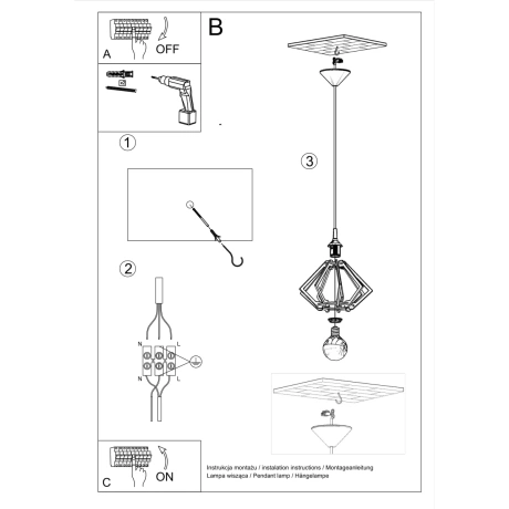 Hängeleuchte POMPELMO Naturholz
