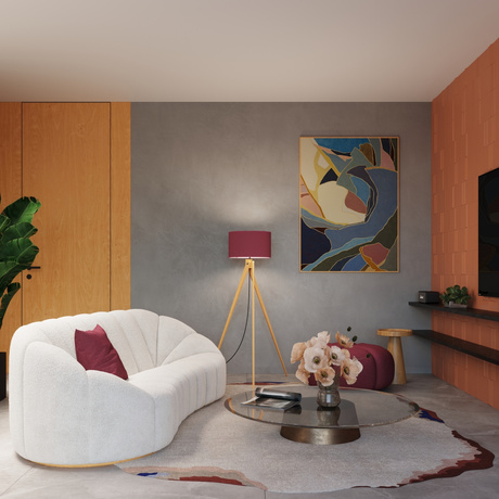 Stehleuchte NATT burgunderrot