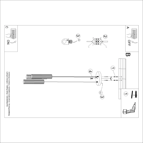 Pendelleuchte KARBON 3P golden