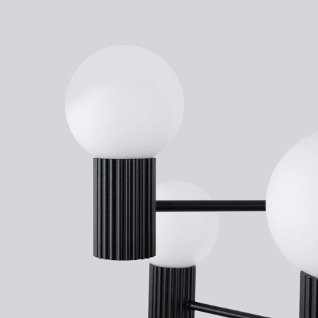 Kronleuchter HALO 6 schwarz