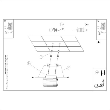 Wandleuchte KARBON 10 beige