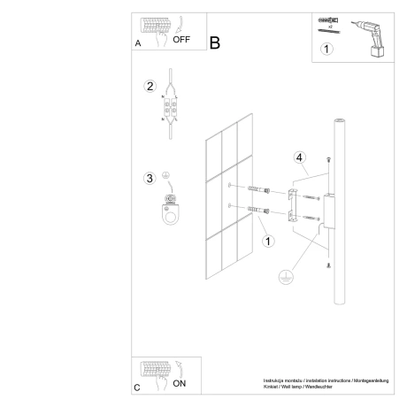 Wandleuchten PASTELO 2 weiß