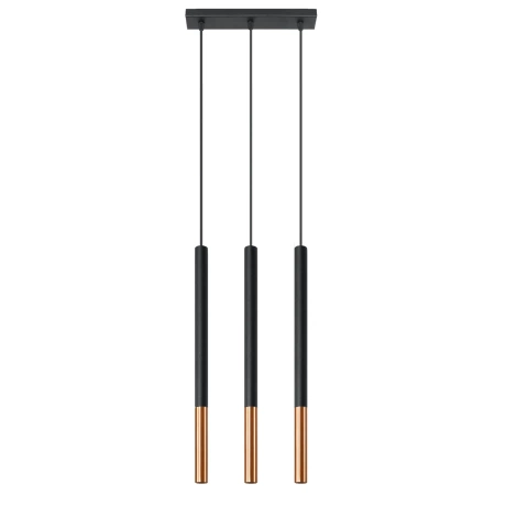 Hängeleuchte MOZAICA 3L schwarz/kupfer